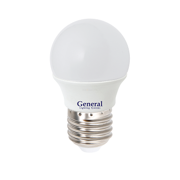 Лампа светодиодная General шар GLDEN-G45F-10-230-E27-6500